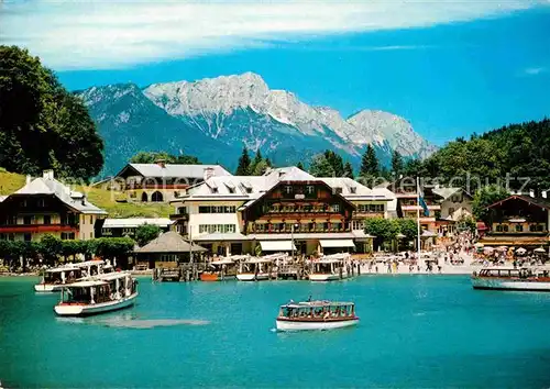 AK / Ansichtskarte Koenigssee Seeplatz mit Untersberg