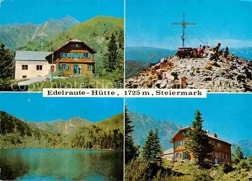 AK / Ansichtskarte Steiermark Edelraute Huette Gipfelkreuz Boesensteinspitze Scheiblsee Kat. Oesterreich