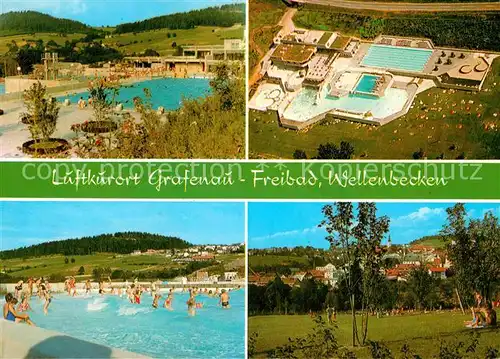 AK / Ansichtskarte Grafenau Niederbayern Freibad Wellenbecken Fliegeraufnahme Kat. Grafenau