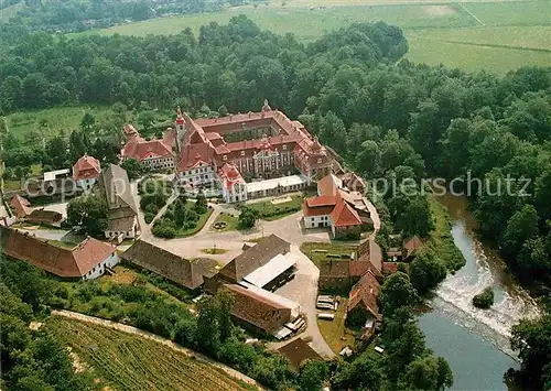 AK / Ansichtskarte Ostritz Zisterzienserinnenabtei Klosterstift St Marienthal Fliegeraufnahme Kat. Ostritz