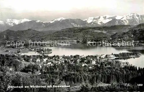 AK / Ansichtskarte Poertschach Woerthersee mit Karawanken Kat. Poertschach Woerther See Kaernten