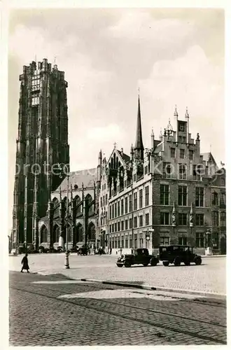 AK / Ansichtskarte Mechelen Malines Tour Saint Rombaut Hotel des Postes Kat. 