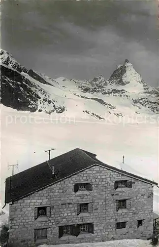 AK / Ansichtskarte Monte Rosa Huette Matterhorn Winterpanorama Walliser Alpen Kat. Zermatt