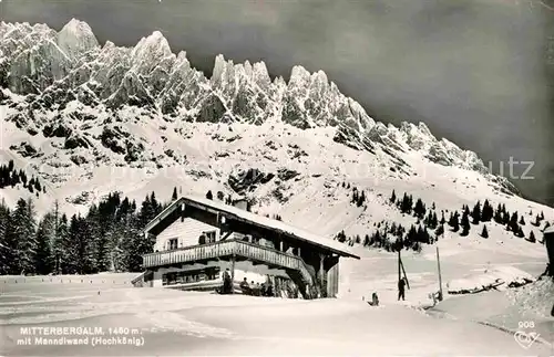 AK / Ansichtskarte Muehlbach Hochkoenig Mitterbergalm mit Manndlwand Winterpanorama Alpen Kat. Muehlbach am Hochkoenig