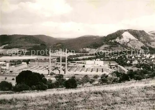 AK / Ansichtskarte Kahla Thueringen Panorama mit Industriewerk Kat. Kahla Thueringen