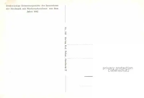 AK / Ansichtskarte Fallingbostel Hof der Heidmark Erinnerungsstaette des Bauerntums 17. Jhdt. Kat. Bad Fallingbostel