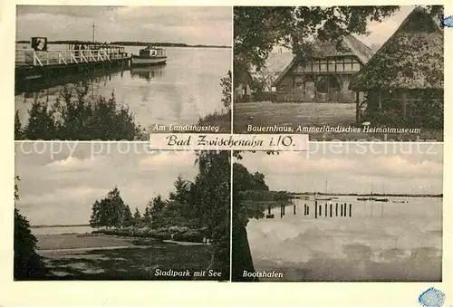 AK / Ansichtskarte Bad Zwischenahn Landungssteg Stadtpark Bootshafen Heimatmuseum  Kat. Bad Zwischenahn