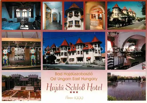 AK / Ansichtskarte Hajduszoboszlo  Schloss Hotel Speisesaal Doppelzimmer Rezeption Kat. Ungarn