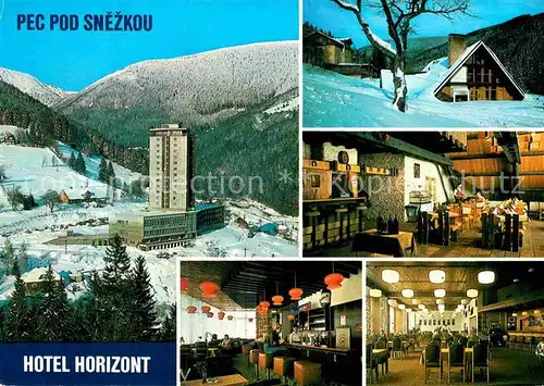 AK / Ansichtskarte Krkonose Inter Hotel Horizont Bar Speisesaal Aussenansicht Kat. Polen