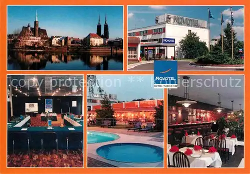 AK / Ansichtskarte Wroclaw Orbis Novotel Pool Aussenansicht Restaurant Lobby Kat. Wroclaw Breslau