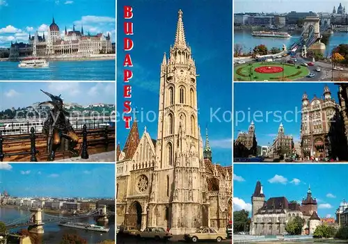 AK / Ansichtskarte Budapest Kathedrale Bruecke Denkmal Schloss Kat. Budapest