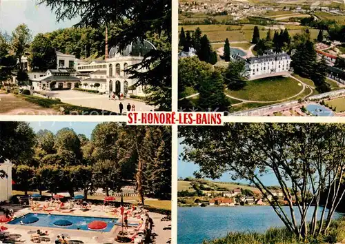 AK / Ansichtskarte Saint Honore les Bains Trinkhalle Casino Chateau Schwimmbad Teich Kat. Saint Honore les Bains