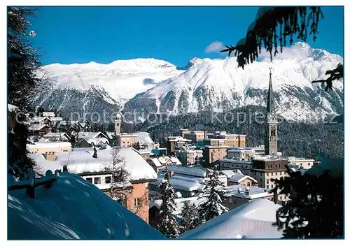 AK / Ansichtskarte Moritz Bad GR St Panorama Winter Kat. St Moritz