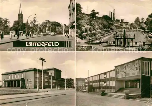 AK / Ansichtskarte Bitterfeld Kulturpalast Schwimmbad Oberschule Kat. Bitterfeld