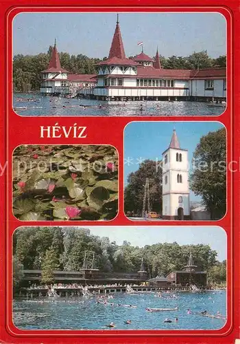 AK / Ansichtskarte Heviz Schwimmbad Kirche  Kat. Ungarn
