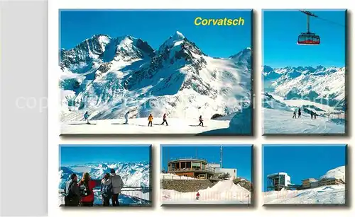 AK / Ansichtskarte Corvatsch Silvaplana GR Winter Bergbahn Bergstation Kat. Silvaplana