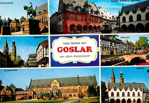 AK / Ansichtskarte Goslar Abzucht Kaiserpfalz Rathaus  Kat. Goslar