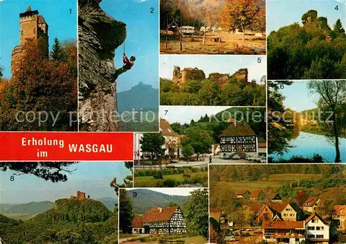 AK / Ansichtskarte Wasgau Region Fachwerk Kletterfelsen Panorama Kat. Annweiler am Trifels