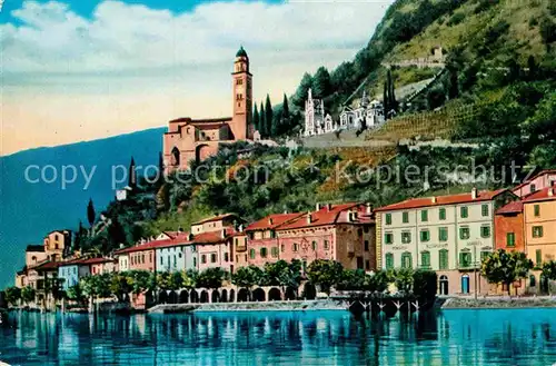 AK / Ansichtskarte Morcote Lago di Lugano Teilansicht Kirche