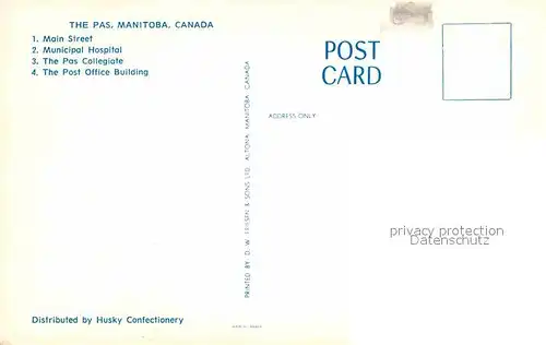 AK / Ansichtskarte Manitoba Main Street Municipal Hospital Pas Collegiate Post Office Building Kat. Kanada
