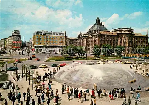 AK / Ansichtskarte Muenchen Karlsplatz Stachus mit Justizpalas Kat. Muenchen