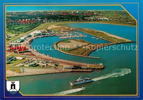 AK / Ansichtskarte Norderney Nordseebad Fliegeraufnahme mit Hafen Kat. Norderney
