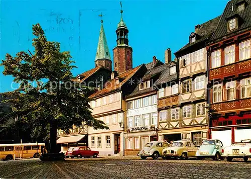 AK / Ansichtskarte Goslar Schuhhof und Marktkirche Kat. Goslar