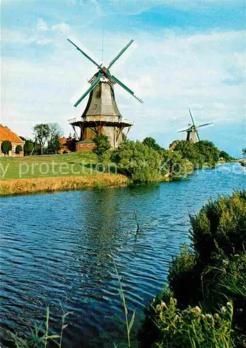 AK / Ansichtskarte Greetsiel Doppelwindmuehlen Kat. Krummhoern