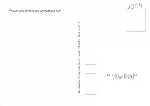 AK / Ansichtskarte Kolk Wasserschoepfmuehle am Wynhamster Kolk Kat. Walsrode Lueneburger Heide