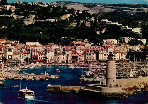 AK / Ansichtskarte Cassis sur Mer Hafen Leuchtturm Fliegeraufnahme