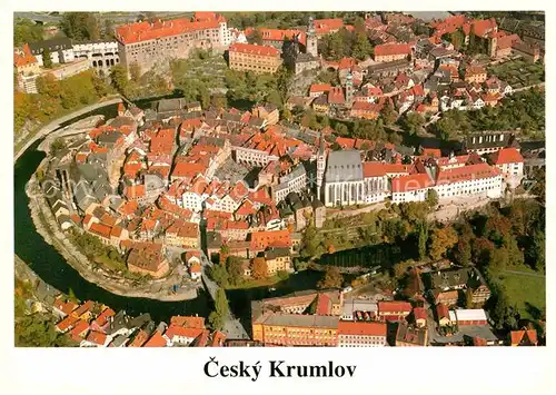 AK / Ansichtskarte Krummau Suedboehmen Fliegeraufnahme Altstadt  Kat. Cesky Krumlov