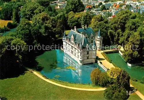AK / Ansichtskarte Azay le Rideau Fliegeraufnahme Schloss Kat. Azay le Rideau