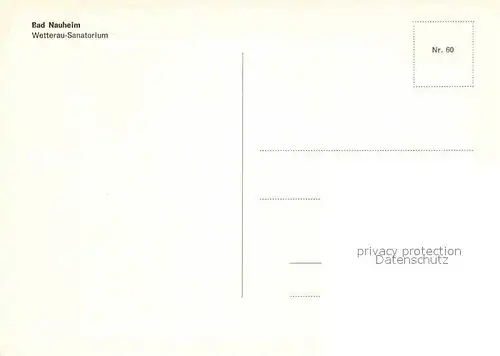AK / Ansichtskarte Bad Nauheim Wetterau Sanatorium  Kat. Bad Nauheim