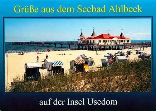 AK / Ansichtskarte Ahlbeck Ostseebad Seebruecke Kat. Heringsdorf Insel Usedom