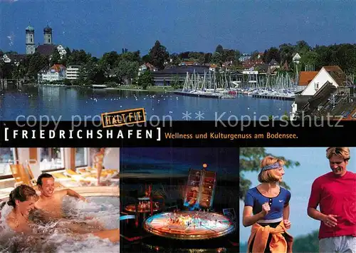 AK / Ansichtskarte Friedrichshafen Bodensee Bootshafen Schwimmbad  Kat. Friedrichshafen