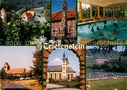 AK / Ansichtskarte Triefenstein Homburg Lengfurt Rettersheim Trennfeld Schloss Schwimmbaeder Kat. Triefenstein