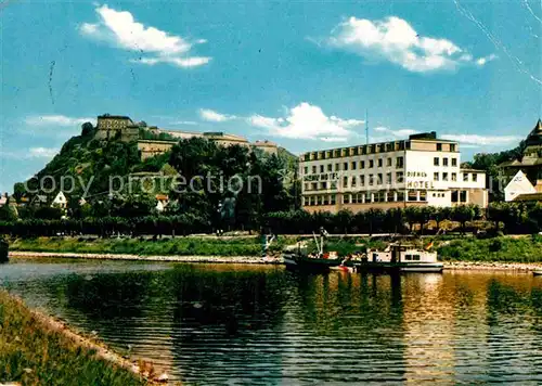 AK / Ansichtskarte Ehrenbreitstein Diehl Hotel Rheinterrasse Kat. Koblenz