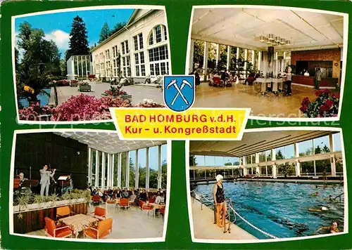 AK / Ansichtskarte Bad Homburg Schwimmbad Empfangshale Kurklinik Konzerthalle Kat. Bad Homburg v.d. Hoehe