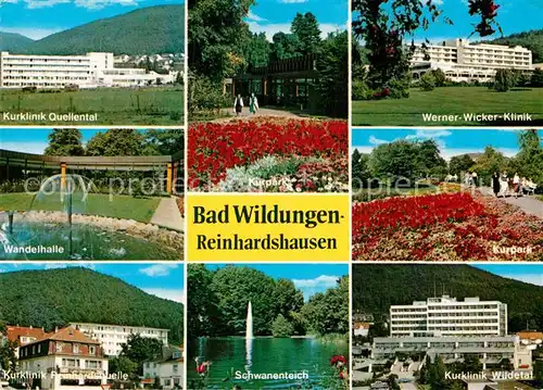 AK / Ansichtskarte Bad Wildungen Reinhardshausen Kurklinik Quellental Wandelhalle Wildetal Kat. Bad Wildungen