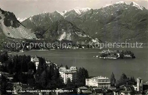 AK / Ansichtskarte Stresa Lago Maggiore Panorama mit Isola Bella