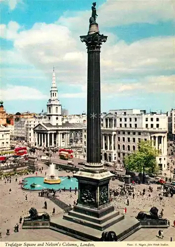 AK / Ansichtskarte London Trafalgar Square and Nelson s Column Kat. City of London