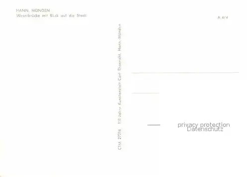 AK / Ansichtskarte Hannoversch Muenden Fliegeraufnahme Weserbruecke mit Blick zur Stadt Kat. Hann. Muenden