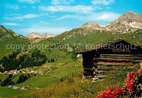 AK / Ansichtskarte Oberlech Lech Vorarlberg mit Mohnenfluh und Karhorn Kat. Lech