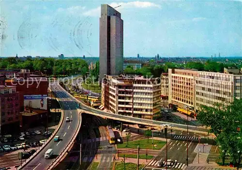 AK / Ansichtskarte Duesseldorf Hochstrasse und Thyssen Haus Kat. Duesseldorf