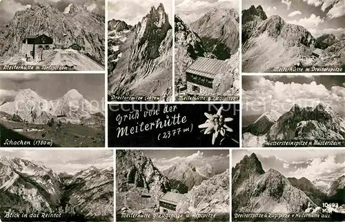 AK / Ansichtskarte Meilerhuette Schachen Dreitorspitze Muesterstein Zugspitze  Kat. Garmisch Partenkirchen