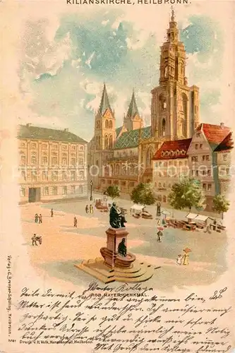 AK / Ansichtskarte Heilbronn Neckar Kilianskirche Rob Mayer Denkmal  Kat. Heilbronn