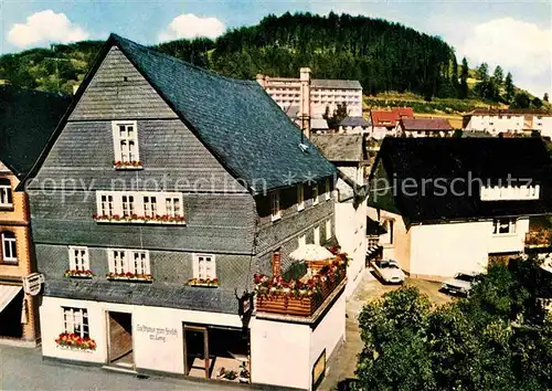 AK / Ansichtskarte Laasphe Metzgerei Gasthaus zum Hirsch Kat. Bad Laasphe