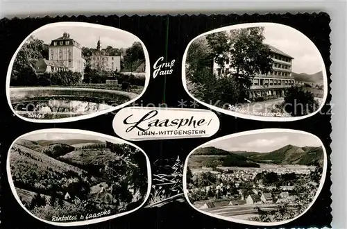 AK / Ansichtskarte Laasphe Schloss Kneipp Sanatorium Rinteltal Panorama Kat. Bad Laasphe
