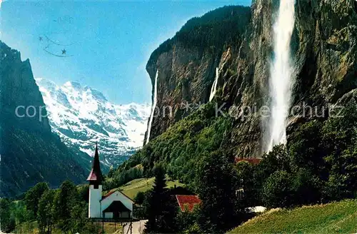 AK / Ansichtskarte Lauterbrunnen BE Staubbach Wasserfall Grosshorn Kat. Lauterbrunnen