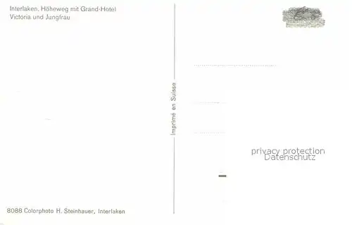 AK / Ansichtskarte Interlaken BE Hoeheweg mit Grand Hotel Victoria und Jungfrau Kat. Interlaken